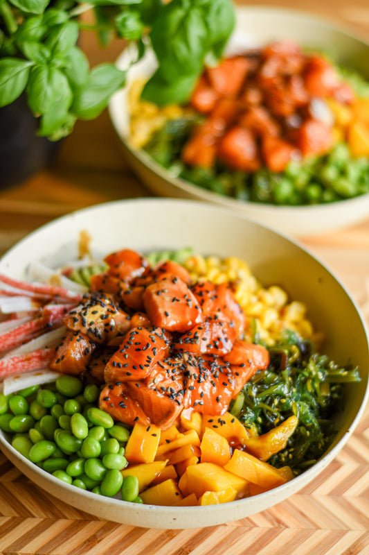 Pokébowl met Zalm, Mango en Avocado