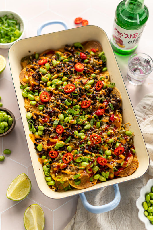 Pittige Korean Beef Nacho’s