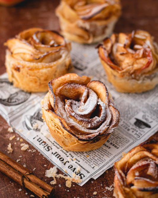 Appelroosjes met Bladerdeeg