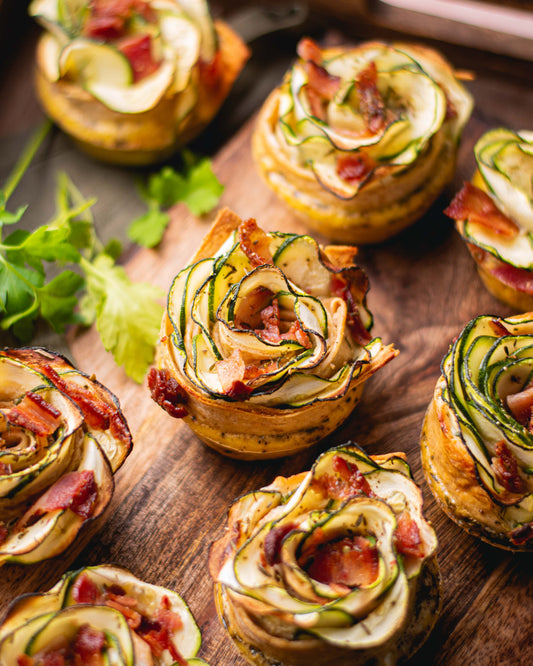 Courgette Roosjes met Ei en Geitenkaas