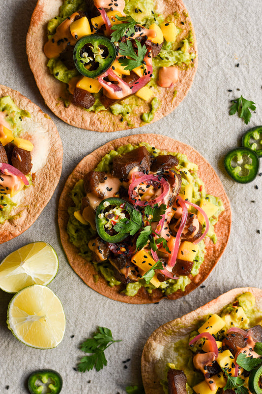 Tonijn Tostada’s met Mango en Chipotle